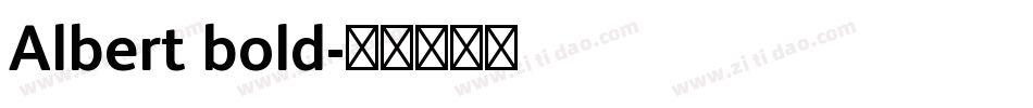 Albert bold字体转换